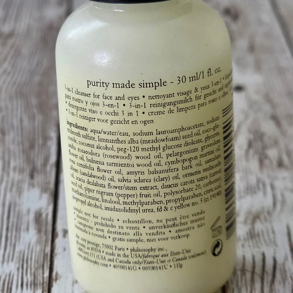 Philosophy Purity Cleanser 1 fl oz each